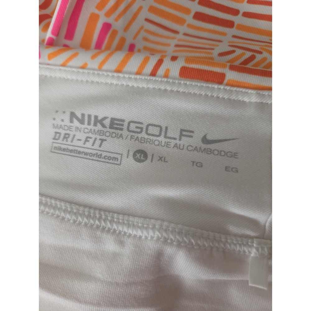 Nike Golf Dri-Fit Skort Women's Orange Pink Print Athletic Tennis Skirt XL EUC - Picture 2 of 8